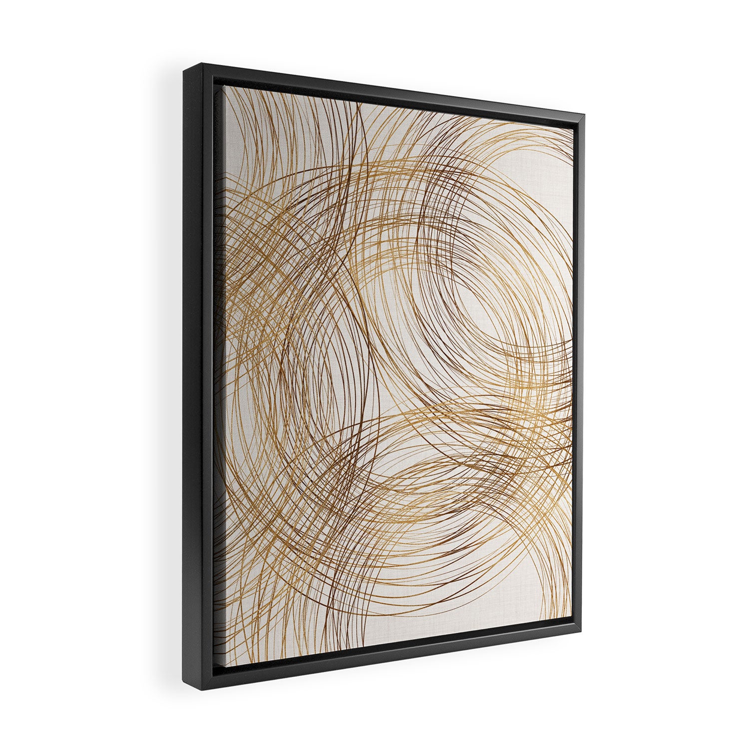 Metallic Circle Pattern Framed Canvas Print Gallery Image 2