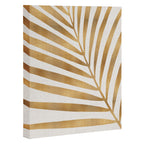 Metallic Gold Tropical Palm Fronds Canvas Print Gallery Image 3