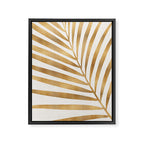 Metallic Gold Tropical Palm Fronds Framed Canvas Print Gallery Image 8