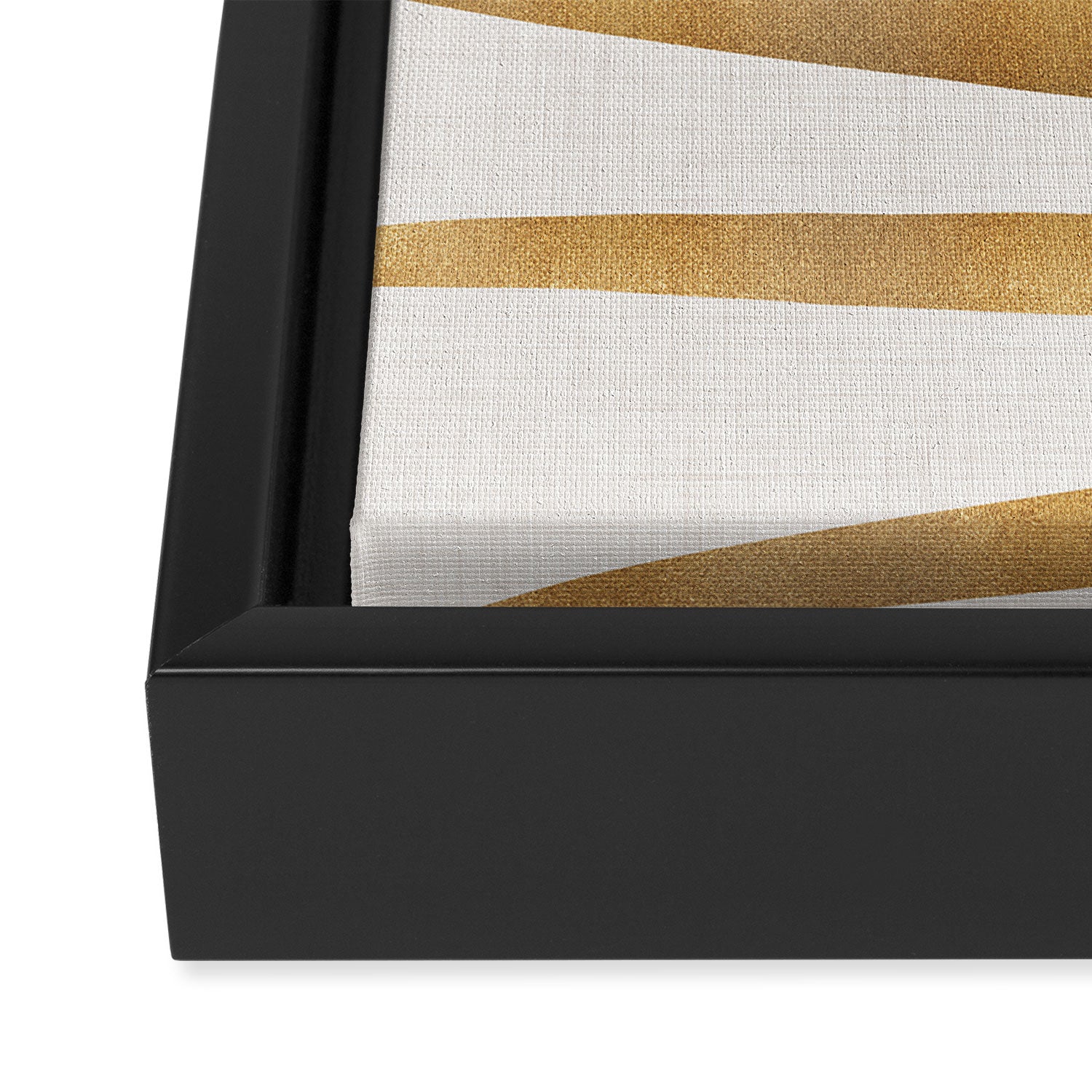 Metallic Gold Palm Leaf Framed Canvas Print Gallery Image 3