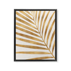 Metallic Gold Palm Leaf Framed Canvas Print Gallery Image 8