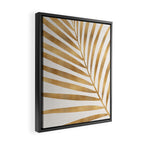 Metallic Gold Palm Leaf Framed Canvas Print Gallery Image 2