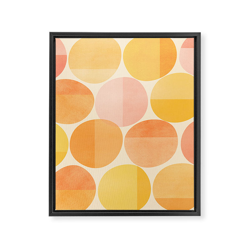 Mid Century Dots Framed Canvas Print Gallery Image 8