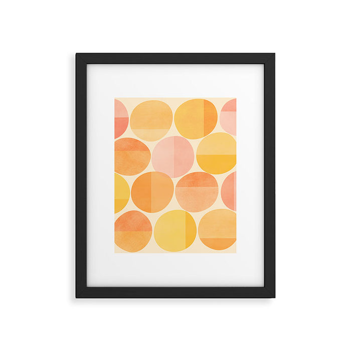 Mid Century Dots Framed Art Print Gallery Image 1