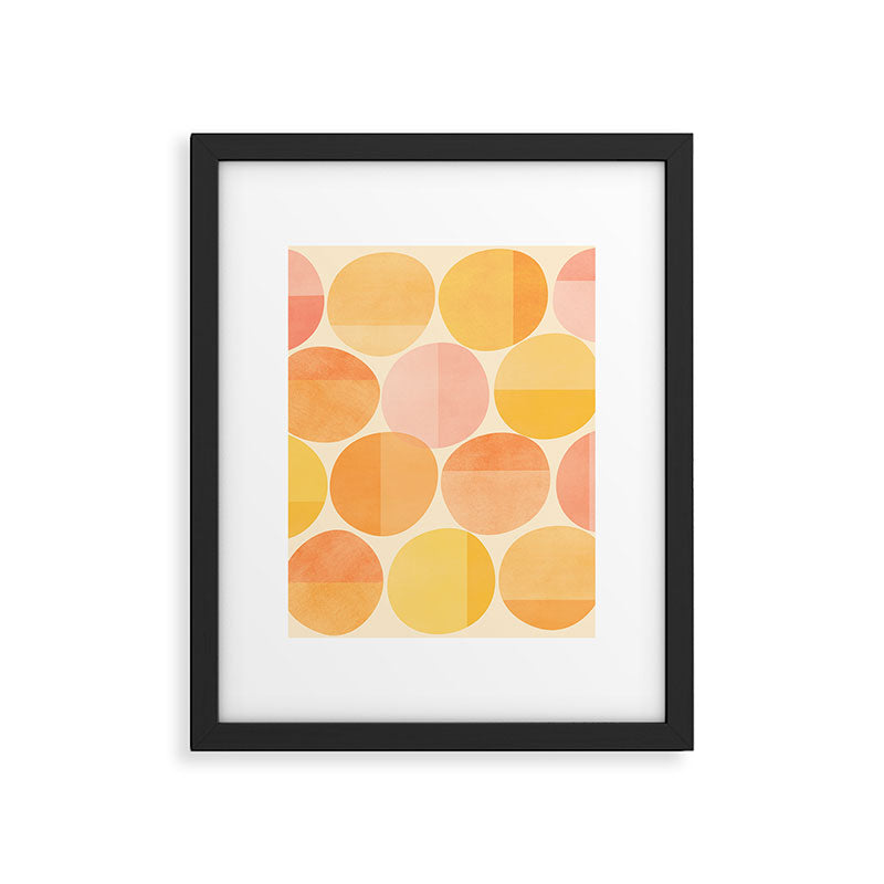Mid Century Dots Framed Art Print Gallery Image 4