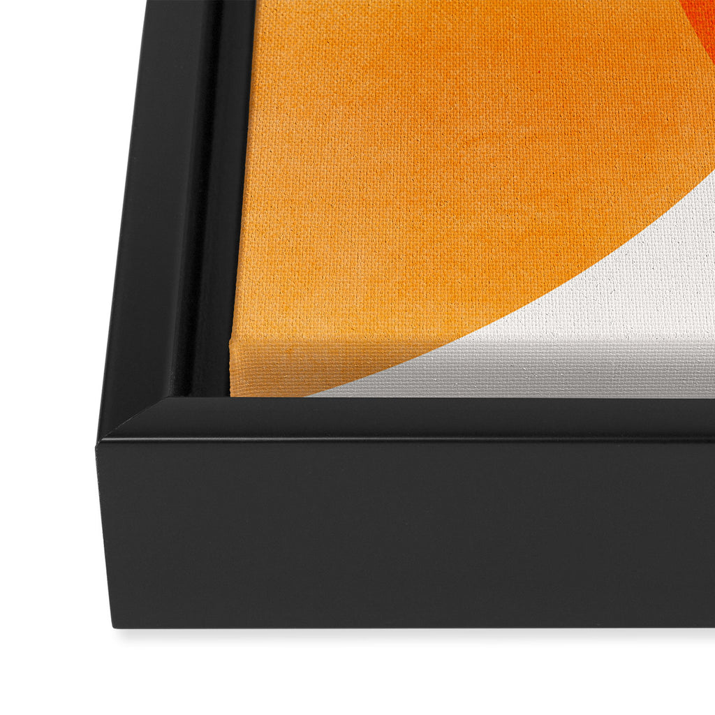 Mid Century Eclipse / Abstract Geometric Framed Canvas Print Gallery Image 3