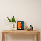 Mid Century Eclipse / Abstract Geometric Framed Canvas Print Gallery Image 4