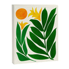 Mid Century Emerald Garden Botanical Canvas Print Gallery Image 6
