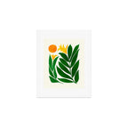Mid Century Emerald Garden Botanical Art Print Gallery Image 1