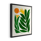 Mid Century Emerald Garden Botanical Framed Canvas Print Gallery Image 2