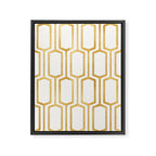 Mid Century Metallic Geometric Pattern Framed Canvas Print Gallery Image 8