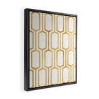 Mid Century Metallic Geometric Pattern Framed Canvas Print Gallery Image 2