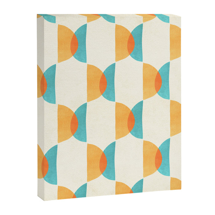 Mid Century Moons Geometric Pattern Canvas Print Gallery Image 1