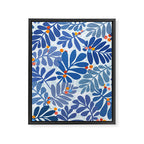 Mid Century Winter Blues Framed Canvas Print Gallery Image 8