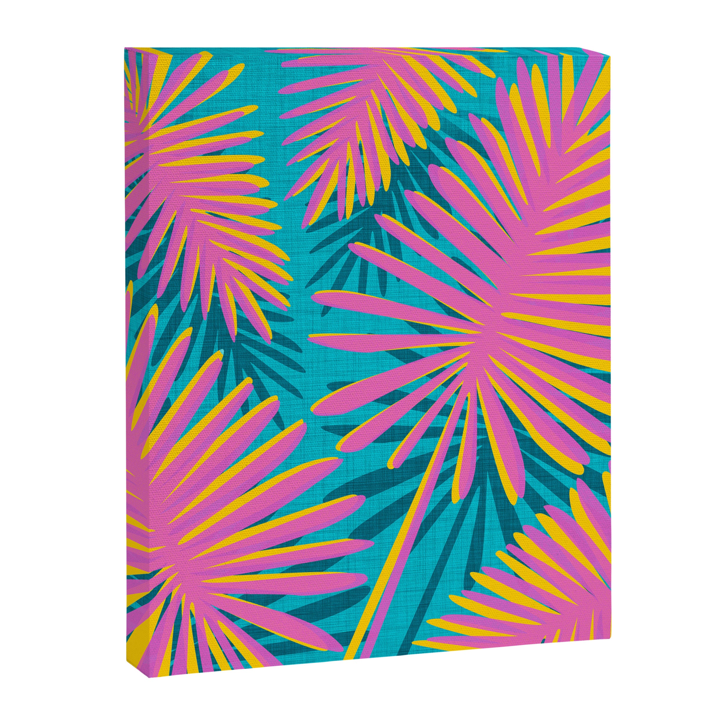 Mid Mod Pink Palm Trees Canvas Print Gallery Image 8