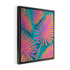 Mid Mod Pink Palm Trees Framed Canvas Print Gallery Image 2