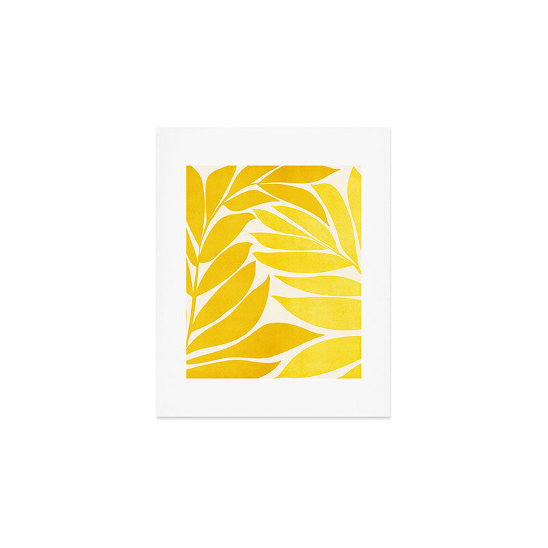 Mid Mod Vines in Yellow Art Print Gallery Image 1