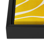 Mid Mod Vines in Yellow Framed Canvas Print Gallery Image 3
