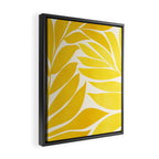 Mid Mod Vines in Yellow Framed Canvas Print Gallery Image 2