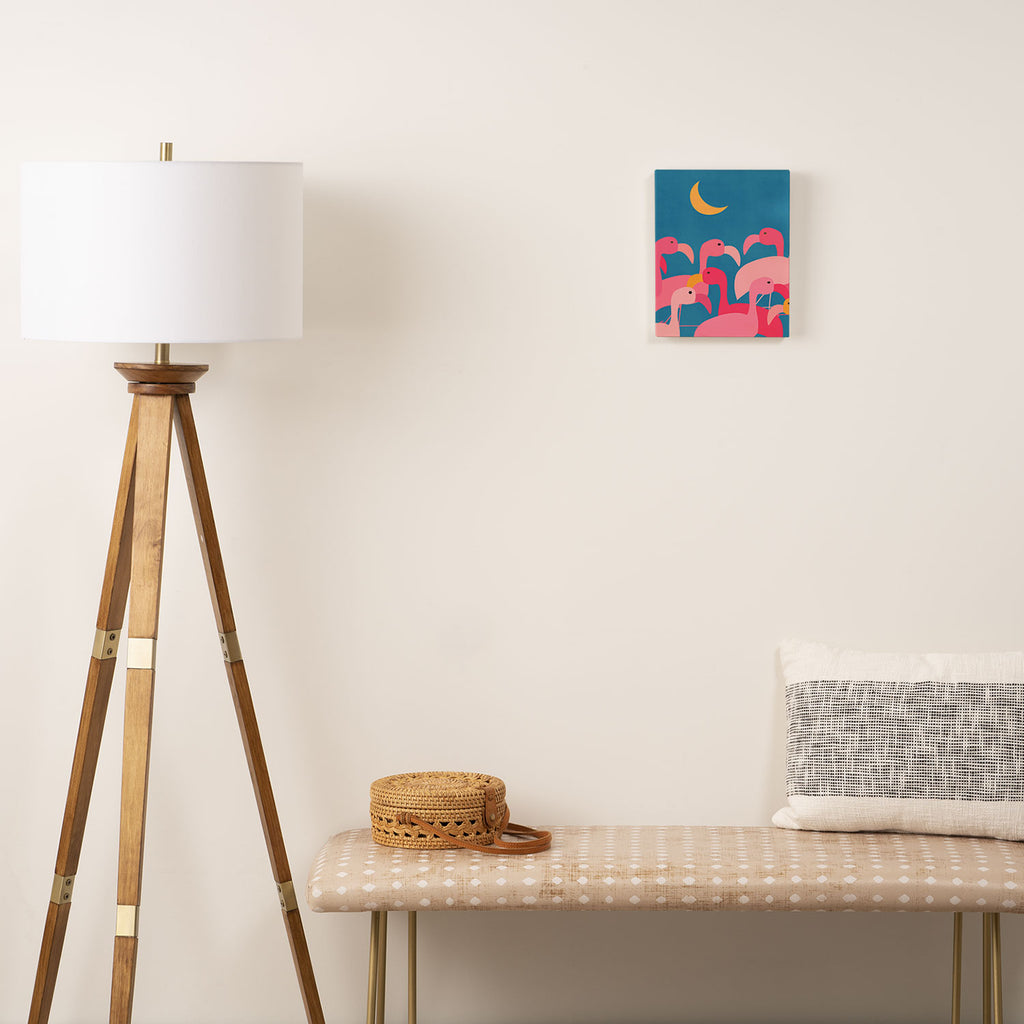 Midnight Flamingos Canvas Print Gallery Image 2