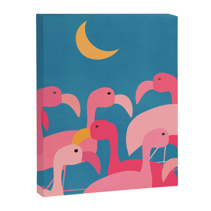 Midnight Flamingos Canvas Print Gallery Image 1