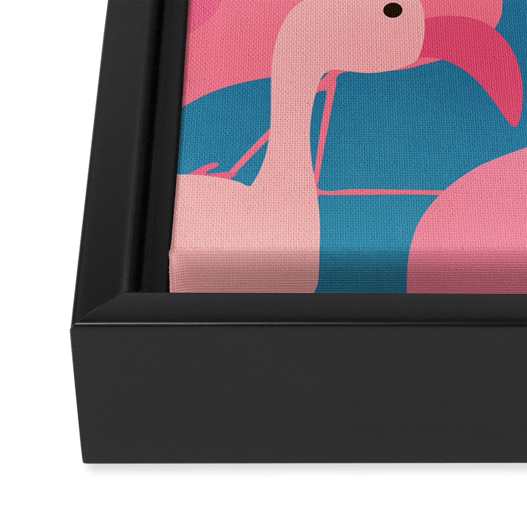 Midnight Flamingos Framed Canvas Print Gallery Image 3