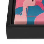 Midnight Flamingos Framed Canvas Print Gallery Image 3