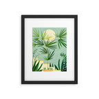 Midnight Moon Green Garden Scene Framed Art Print Gallery Image 5