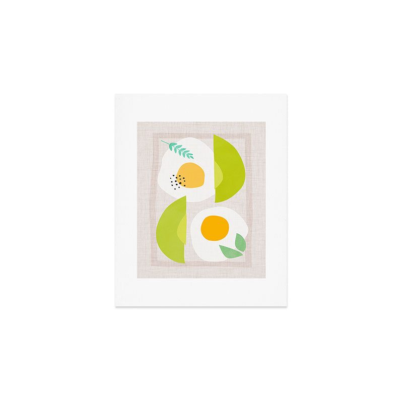 Minimal Avocado and Eggs Art Print Gallery Image 1