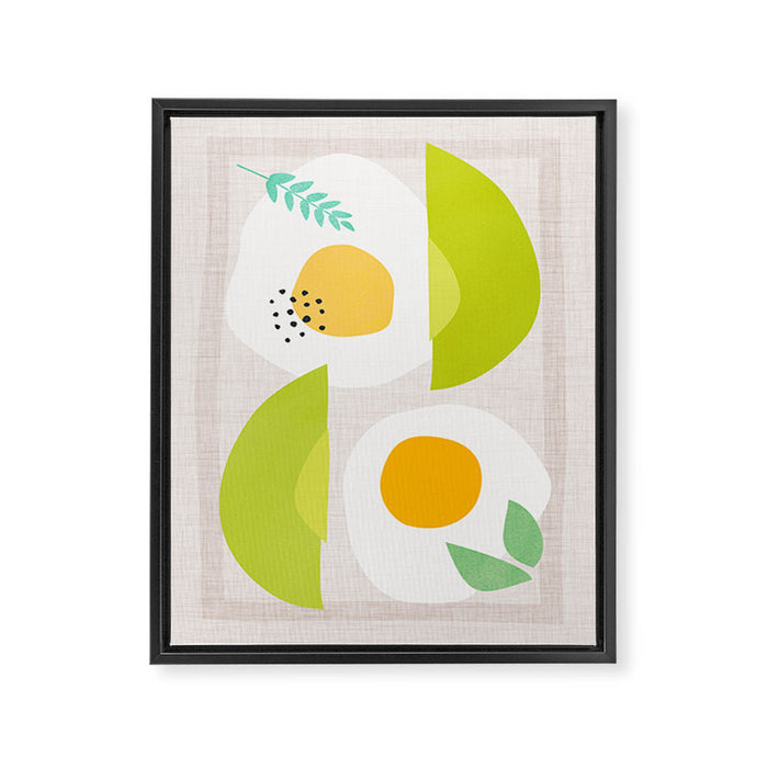 Minimal Avocado and Eggs Framed Canvas Print Gallery Image 1