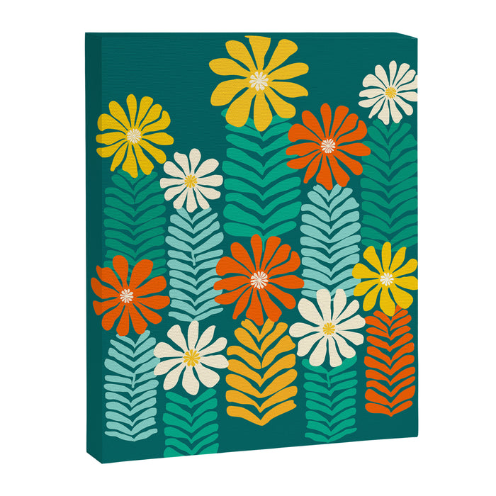 Minimal Meadow Abstract Floral Art Canvas Print Gallery Image 1