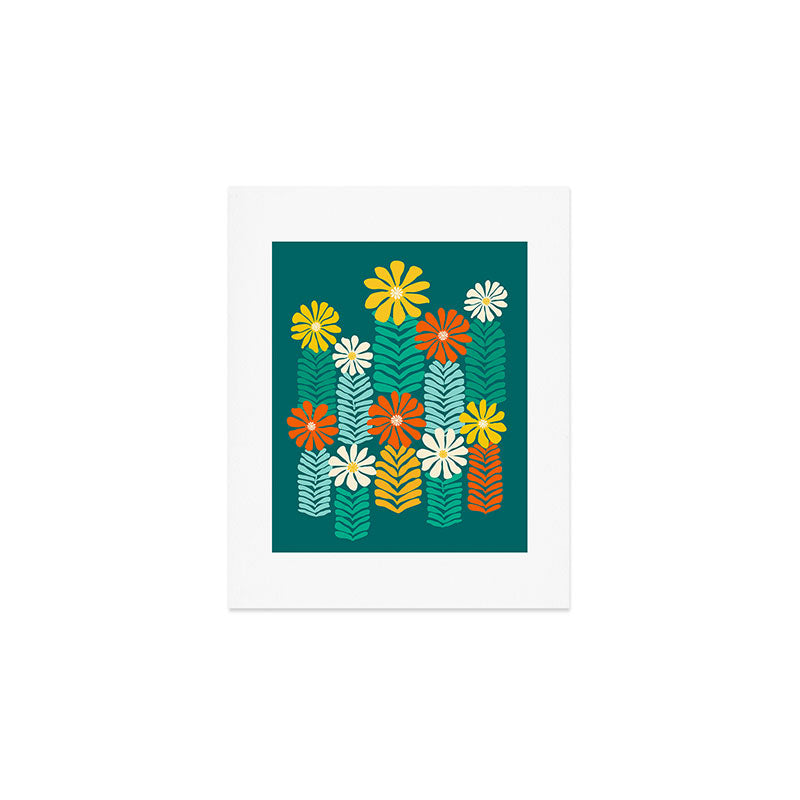 Minimal Meadow Abstract Floral Art Art Print Gallery Image 1