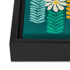 Minimal Meadow Abstract Floral Art Framed Canvas Print Gallery Image 3