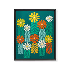 Minimal Meadow Abstract Floral Art Framed Canvas Print Gallery Image 6