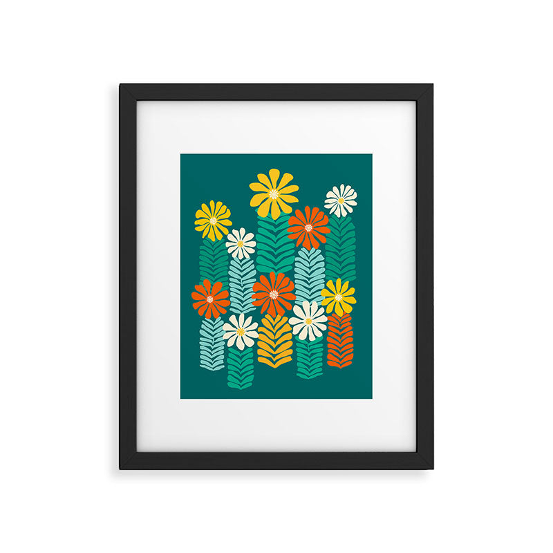 Minimal Meadow Abstract Floral Art Framed Art Print Gallery Image 5