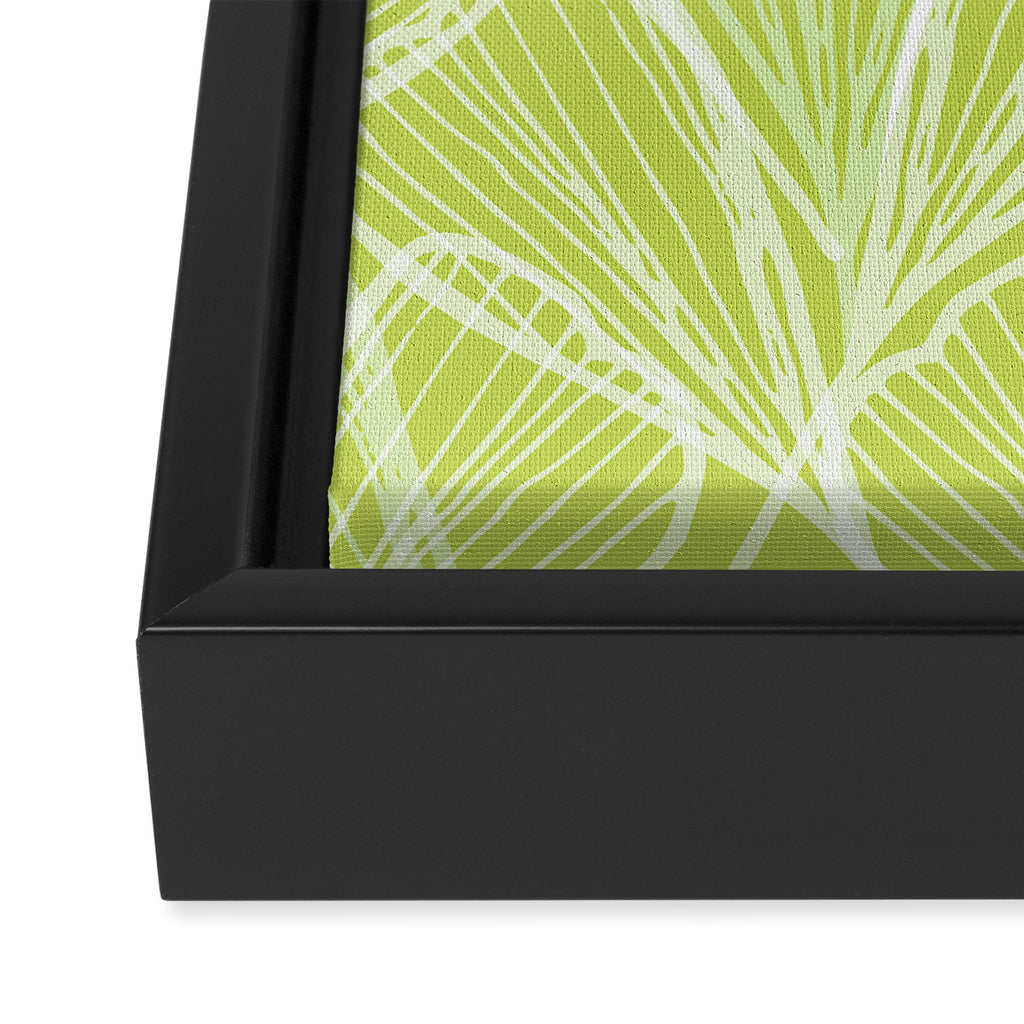 Minimal Modern Green Tropical Abstract Framed Canvas Print Gallery Image 3