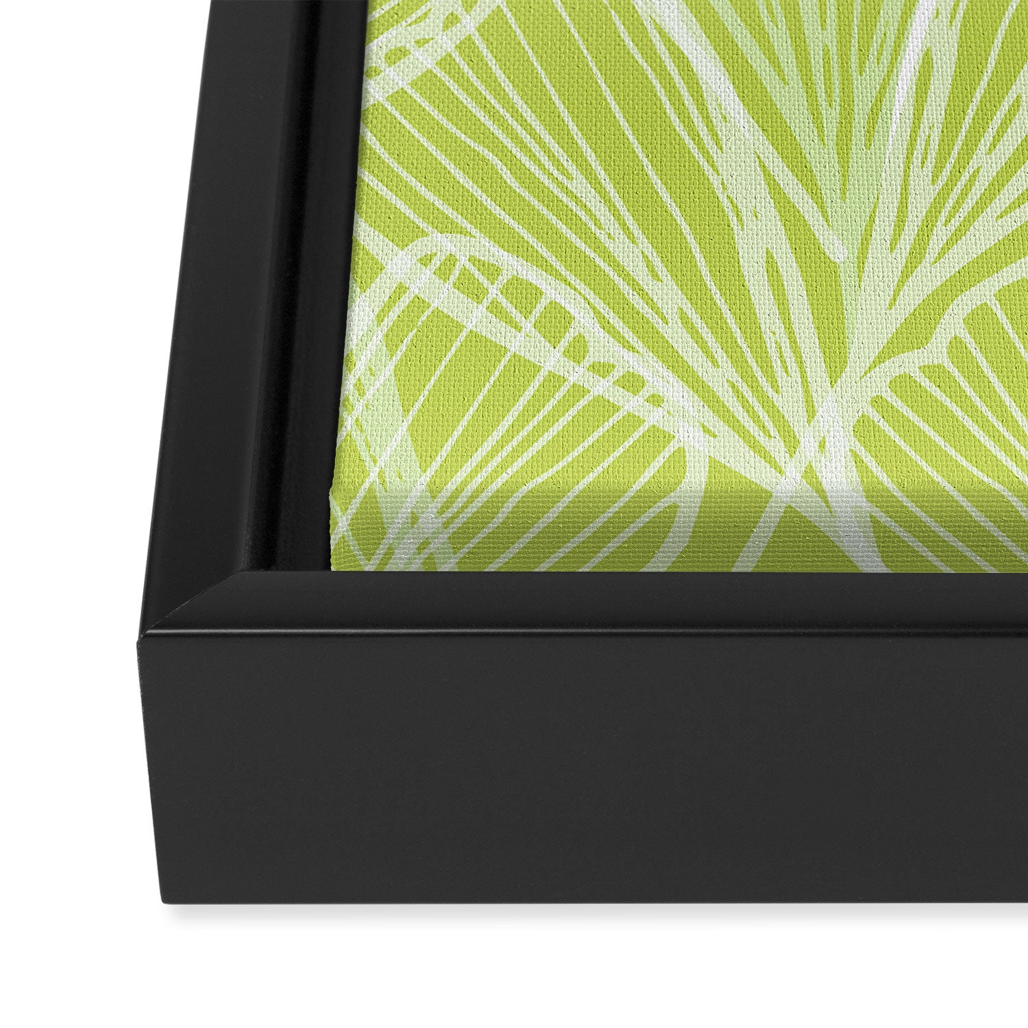 Minimal Modern Green Tropical Abstract Framed Canvas Print Gallery Image 3