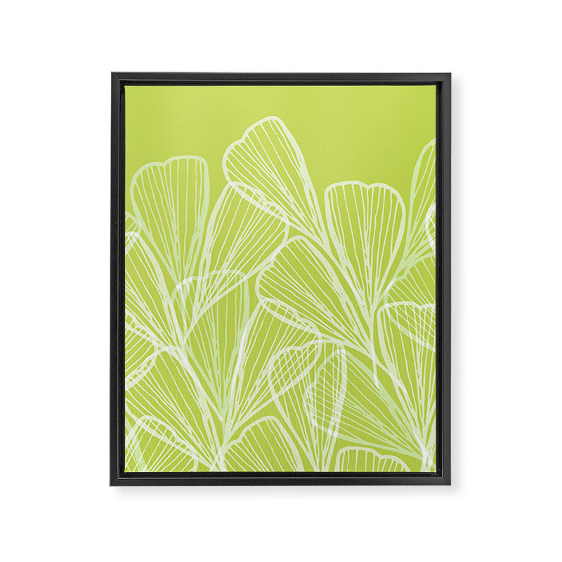 Minimal Modern Green Tropical Abstract Framed Canvas Print Gallery Image 8