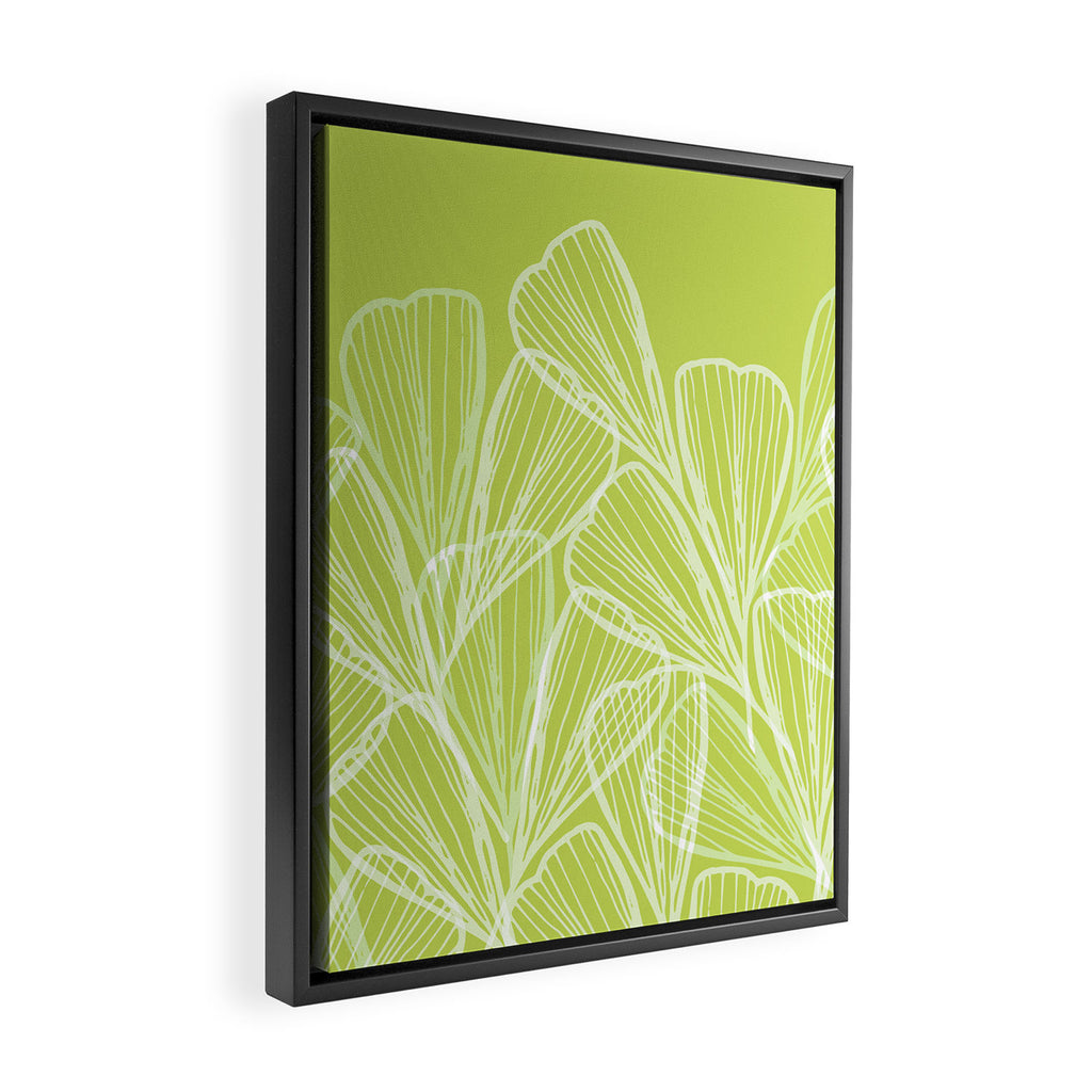 Minimal Modern Green Tropical Abstract Framed Canvas Print Gallery Image 2