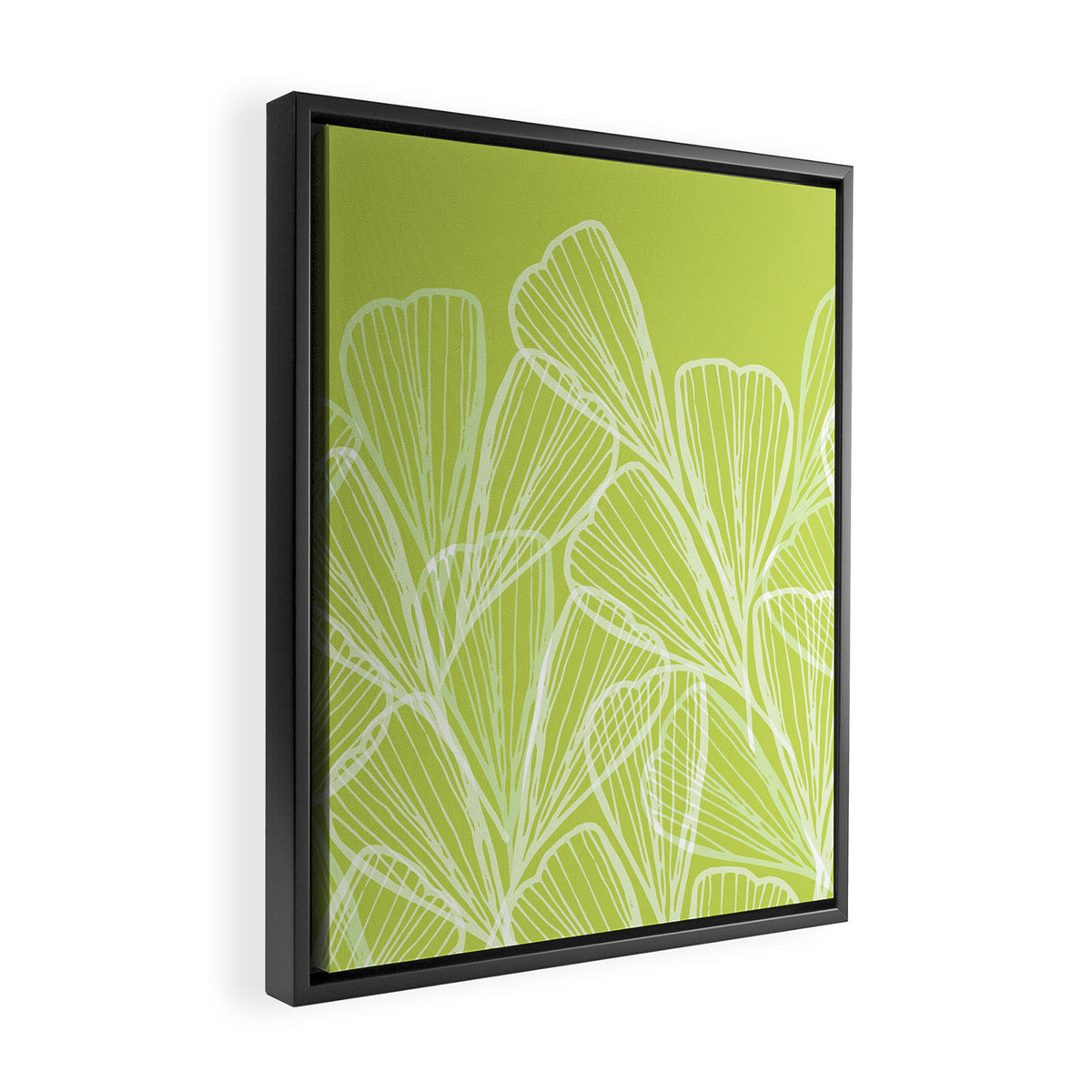 Minimal Modern Green Tropical Abstract Framed Canvas Print Gallery Image 2