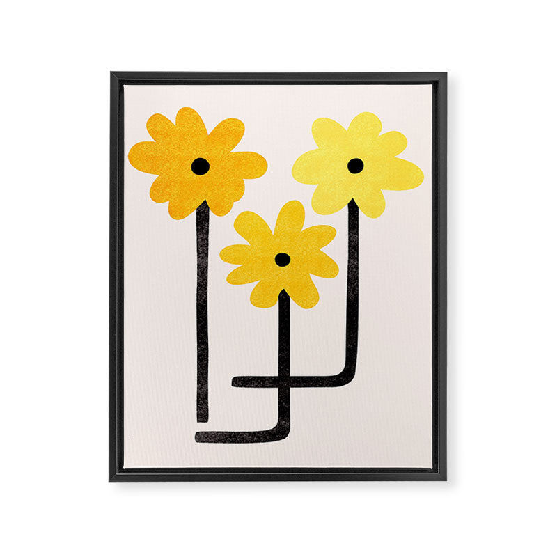 Minimal Sunflowers Framed Canvas Print Gallery Image 6