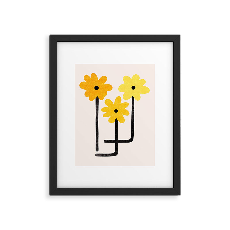 Minimal Sunflowers Framed Art Print Gallery Image 5