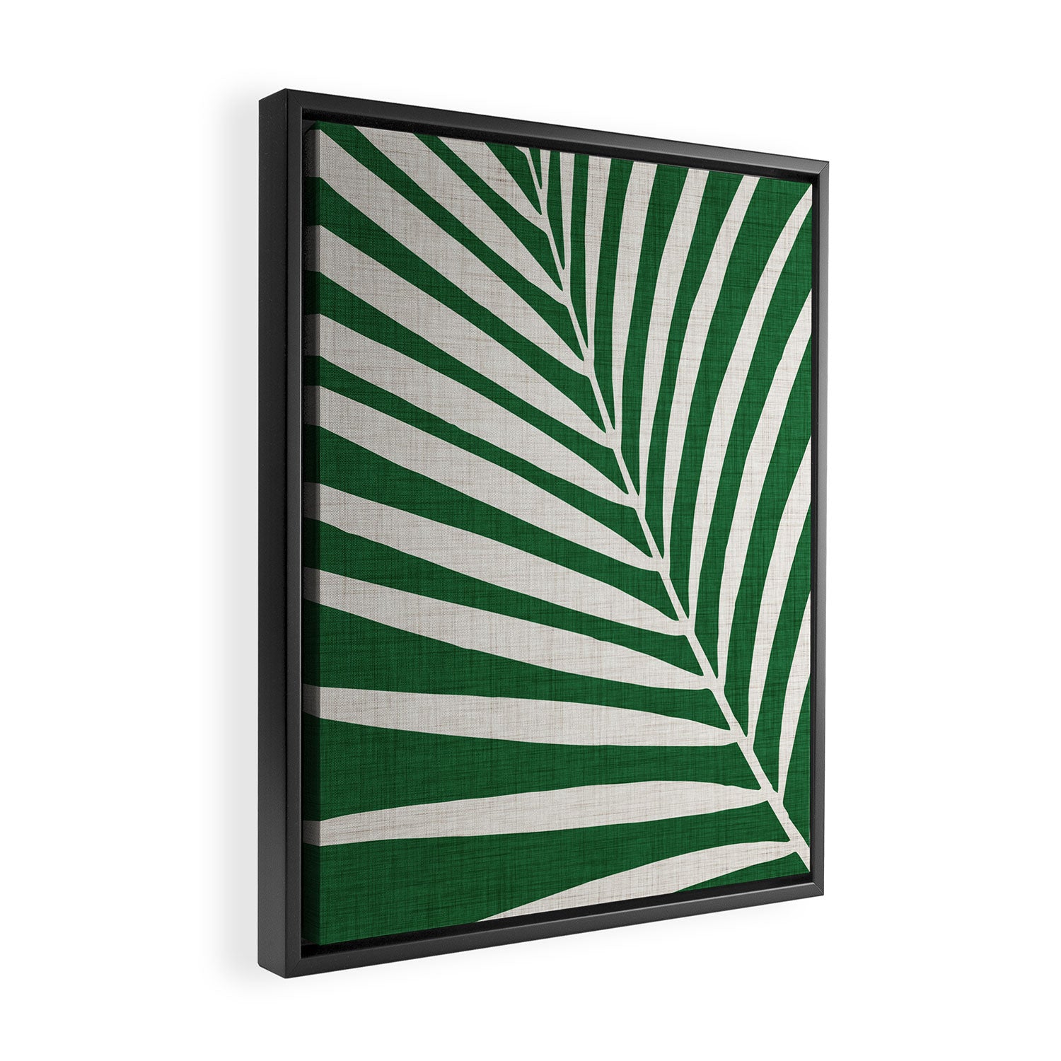 Minimalist Palm Leaf Framed Canvas Print Gallery Image 2