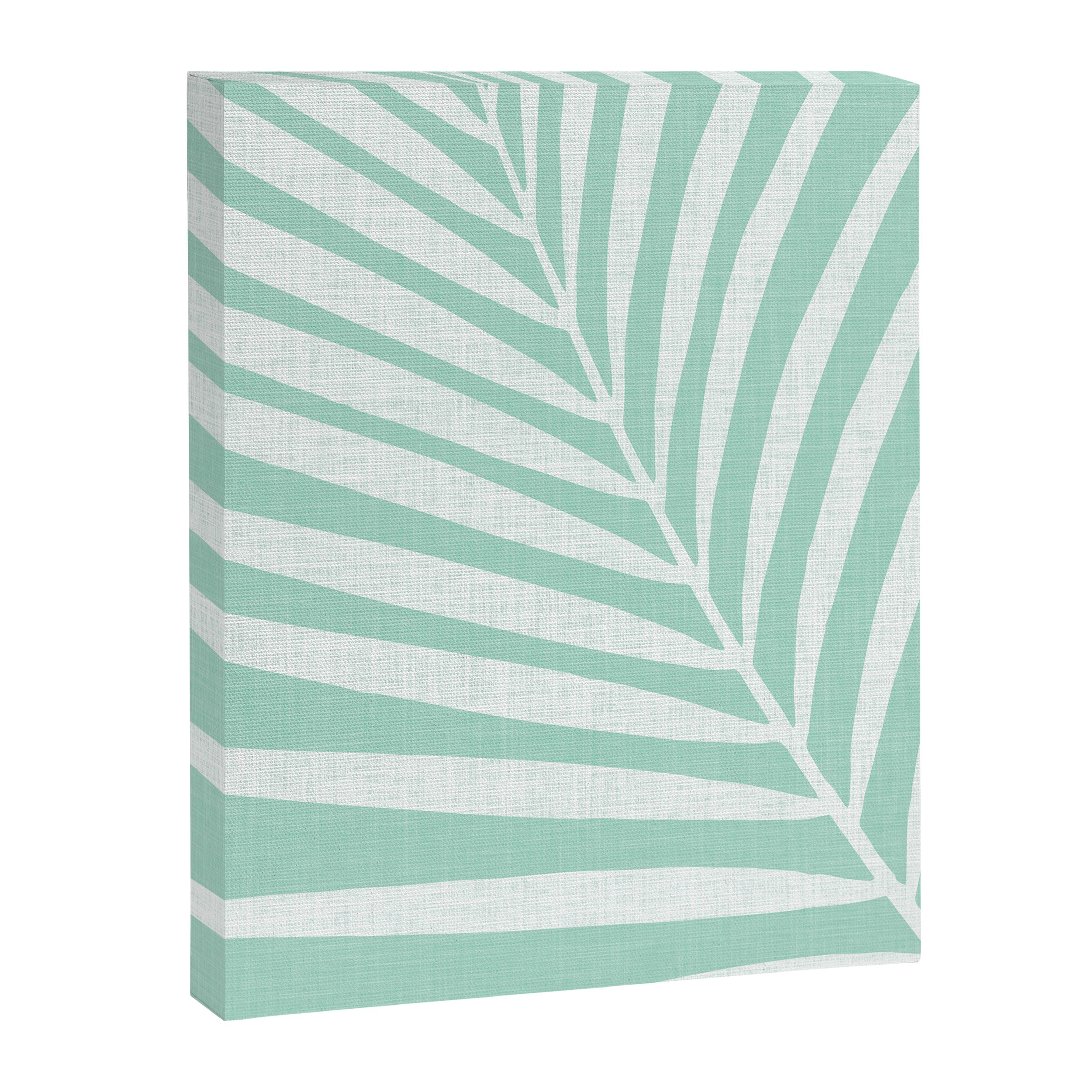 Minimalist Palm Leaf - Mint Green Canvas Print Gallery Image 8