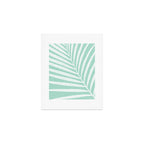 Minimalist Palm Leaf - Mint Green Art Print Gallery Image 1