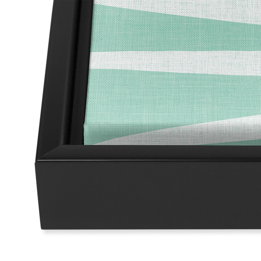 Minimalist Palm Leaf - Mint Green Framed Canvas Print Gallery Image 3