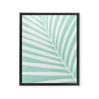 Minimalist Palm Leaf - Mint Green Framed Canvas Print Gallery Image 8