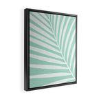 Minimalist Palm Leaf - Mint Green Framed Canvas Print Gallery Image 2