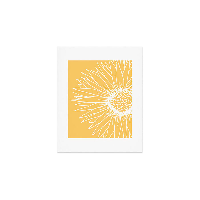 Minimalist Sunflower Art Print Gallery Image 1