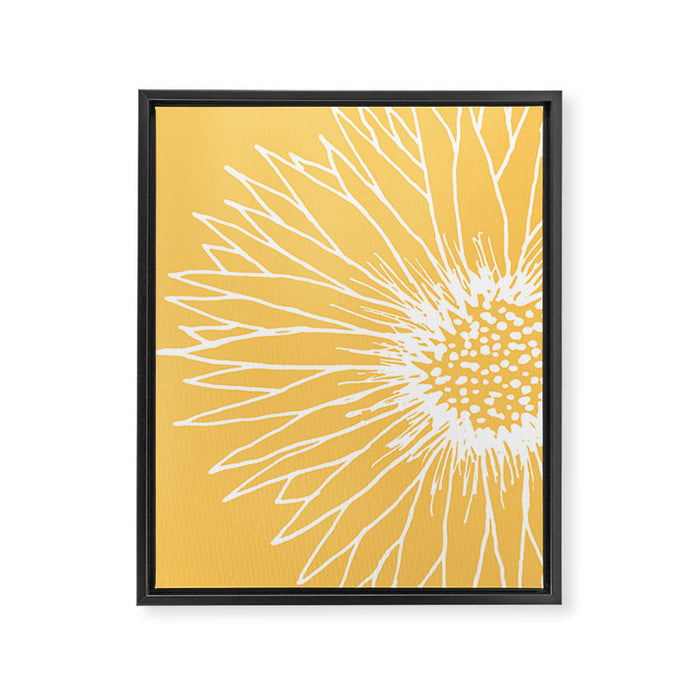 Minimalist Sunflower Framed Canvas Print Gallery Image 1